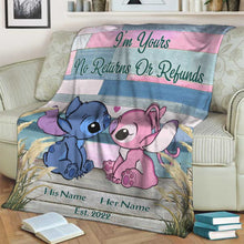 Load image into Gallery viewer, Personalized Ohana Blanket Custom Name Gift for Couples
