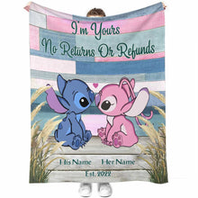 Load image into Gallery viewer, Personalized Ohana Blanket Custom Name Gift for Couples
