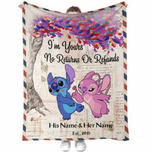 Load image into Gallery viewer, Personalized Ohana Blanket Custom Name Gift for Couples
