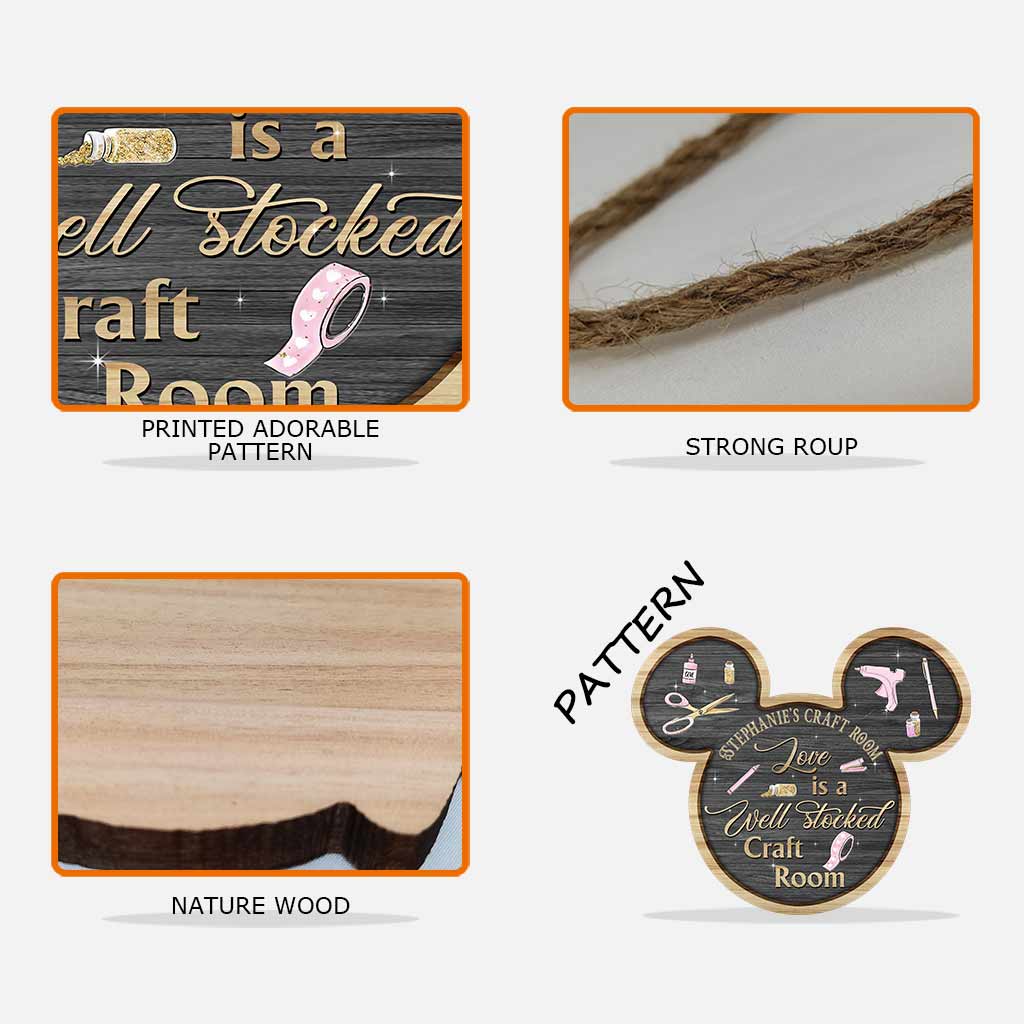 Personalized Craft Room Sign Custom Name Wood Decor Gift
