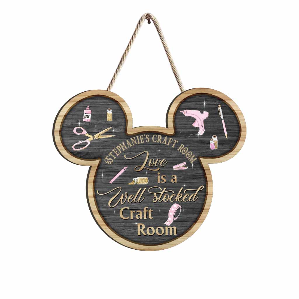 Personalized Craft Room Sign Custom Name Wood Decor Gift