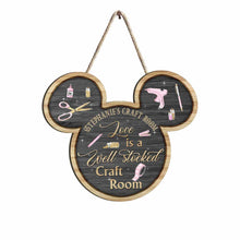 Load image into Gallery viewer, Personalized Craft Room Sign Custom Name Wood Decor Gift
