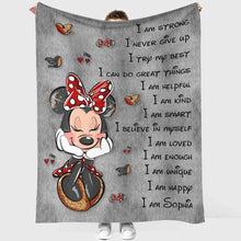 Load image into Gallery viewer, Personalized Inspirational Blanket for Daughter - Cozy Microfleece Gift
