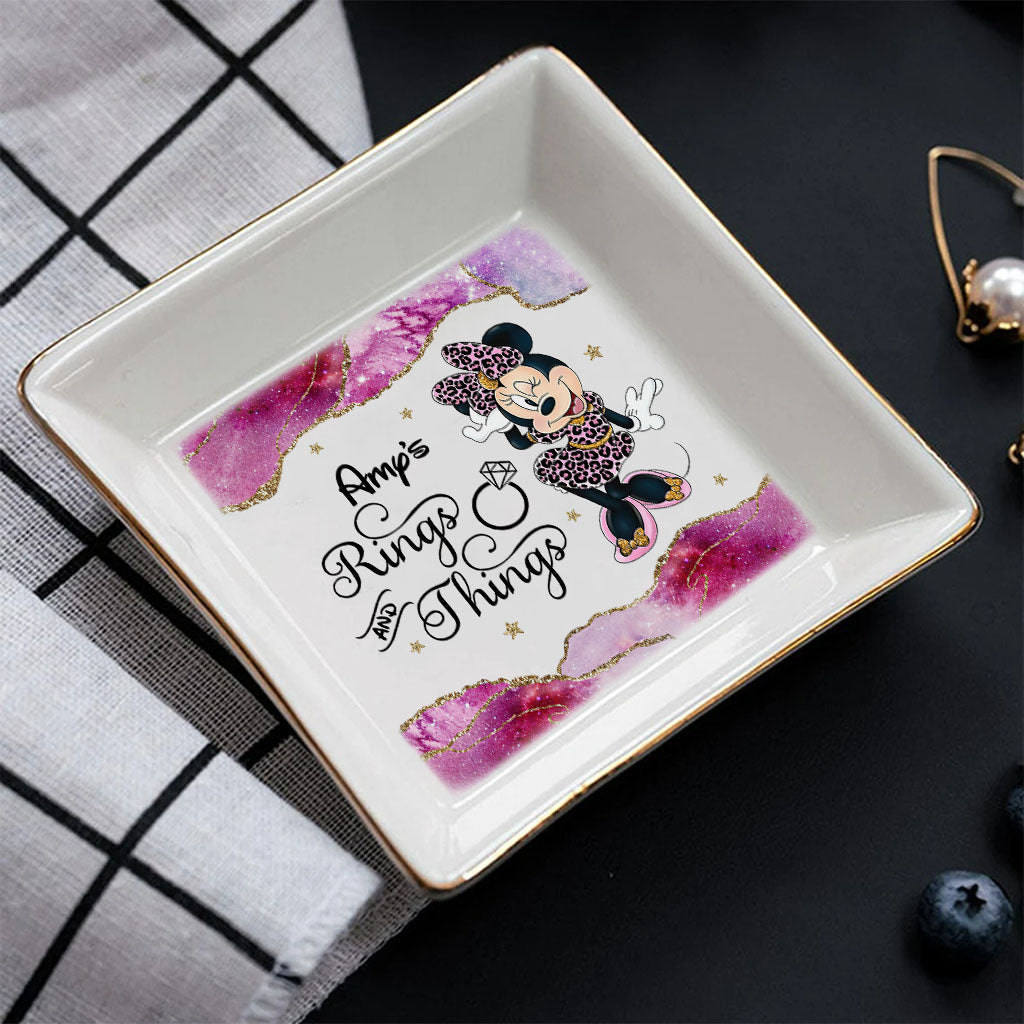 Personalized Ceramic Jewelry Dish Custom Name Engagement Gift