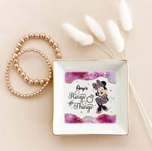 Load image into Gallery viewer, Personalized Ceramic Jewelry Dish Custom Name Engagement Gift

