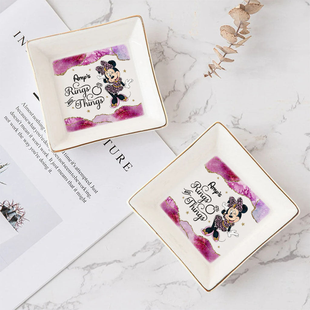 Personalized Ceramic Jewelry Dish Custom Name Engagement Gift