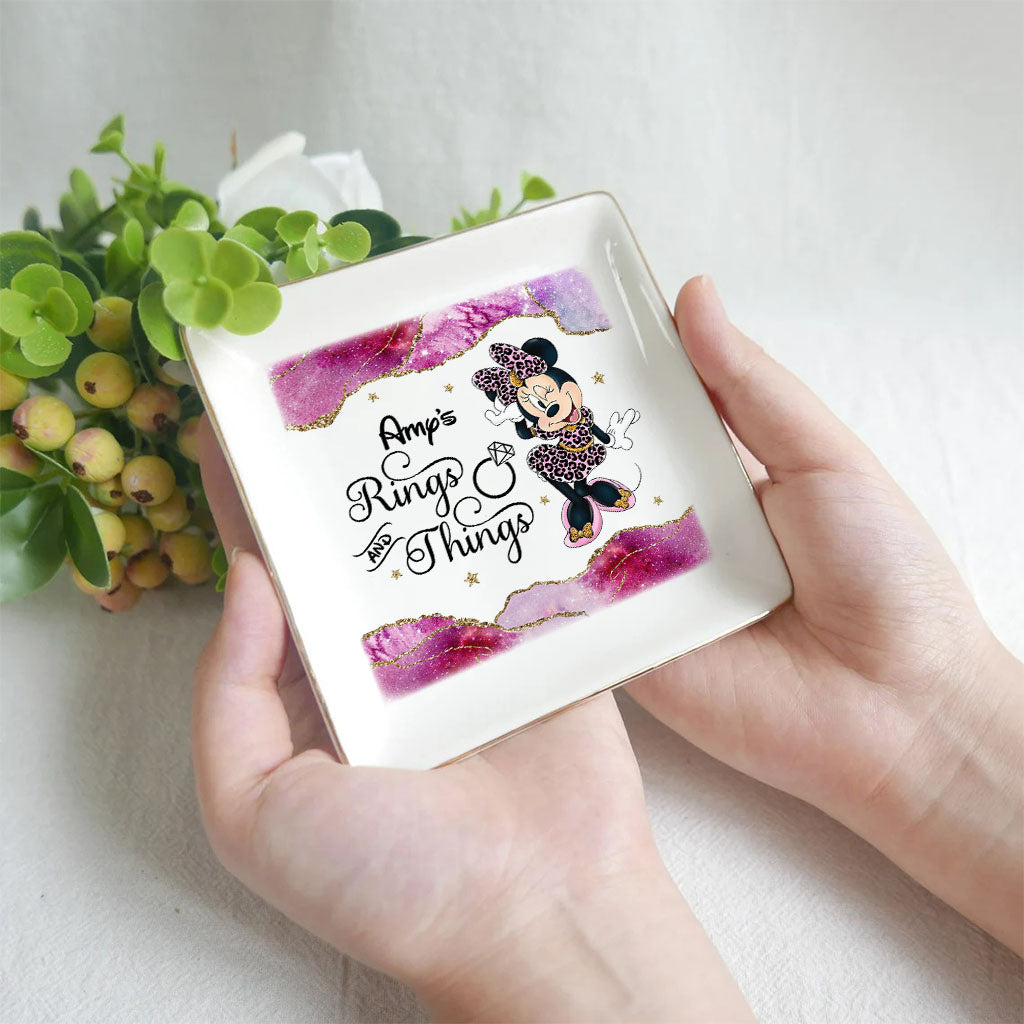 Personalized Ceramic Jewelry Dish Custom Name Engagement Gift
