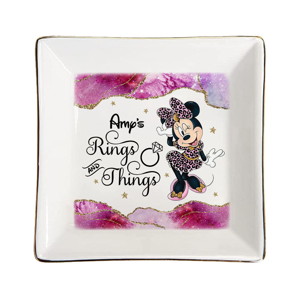Personalized Ceramic Jewelry Dish Custom Name Engagement Gift