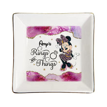 Load image into Gallery viewer, Personalized Ceramic Jewelry Dish Custom Name Engagement Gift
