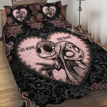 Load image into Gallery viewer, Personalized Nightmare Quilt Set with Custom Names for Couples
