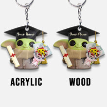 Load image into Gallery viewer, Personalized Graduation Keychain Custom Name Gift for Grad
