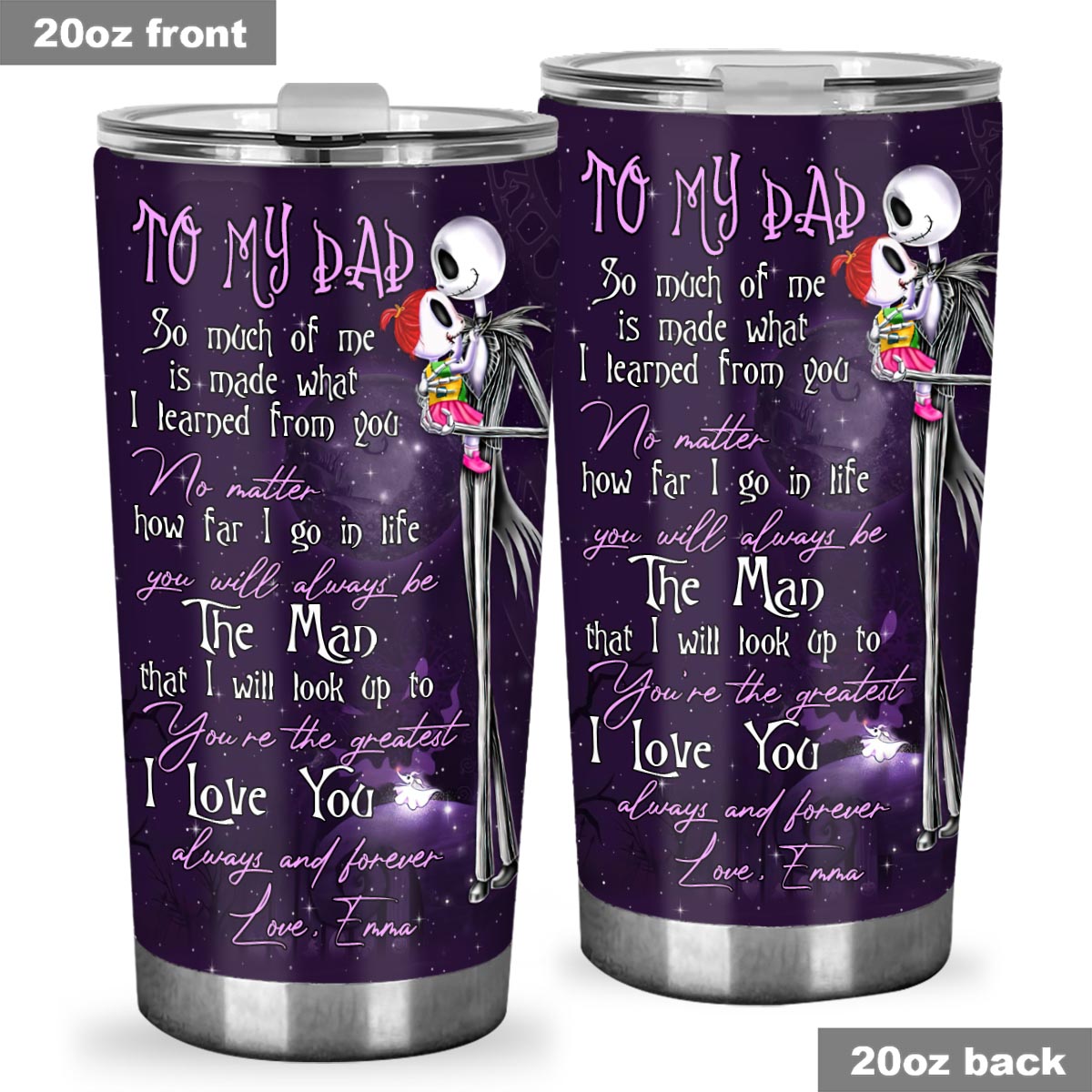 Personalized Nightmare Tumbler for Dad | Unique Gift Idea