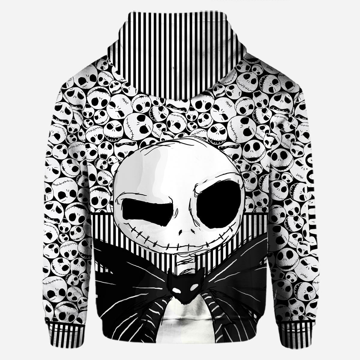 Personalized Skull Print Hoodie and Leggings Set for Her - Custom Name Gift