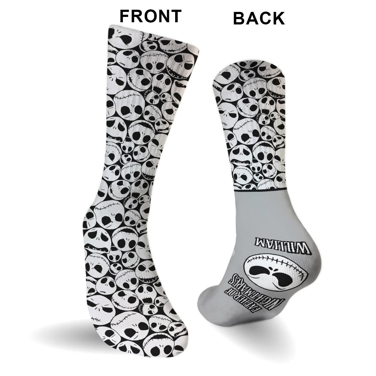 Personalized Nightmare Socks Custom Gift for Dad Unique Design