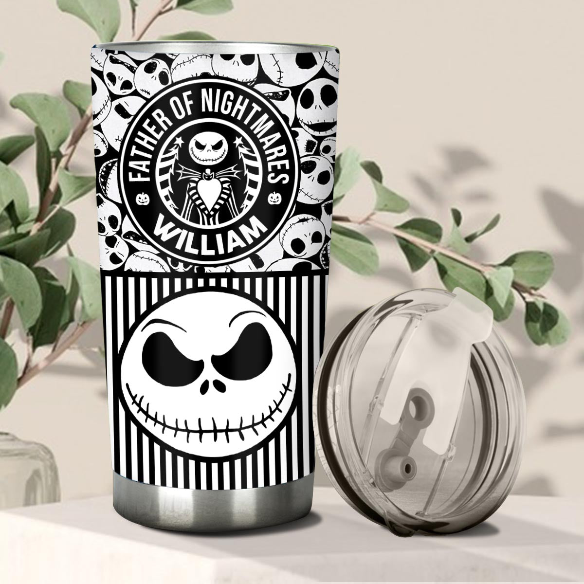 Personalized Nightmare Tumbler Custom Name Gift for Dad