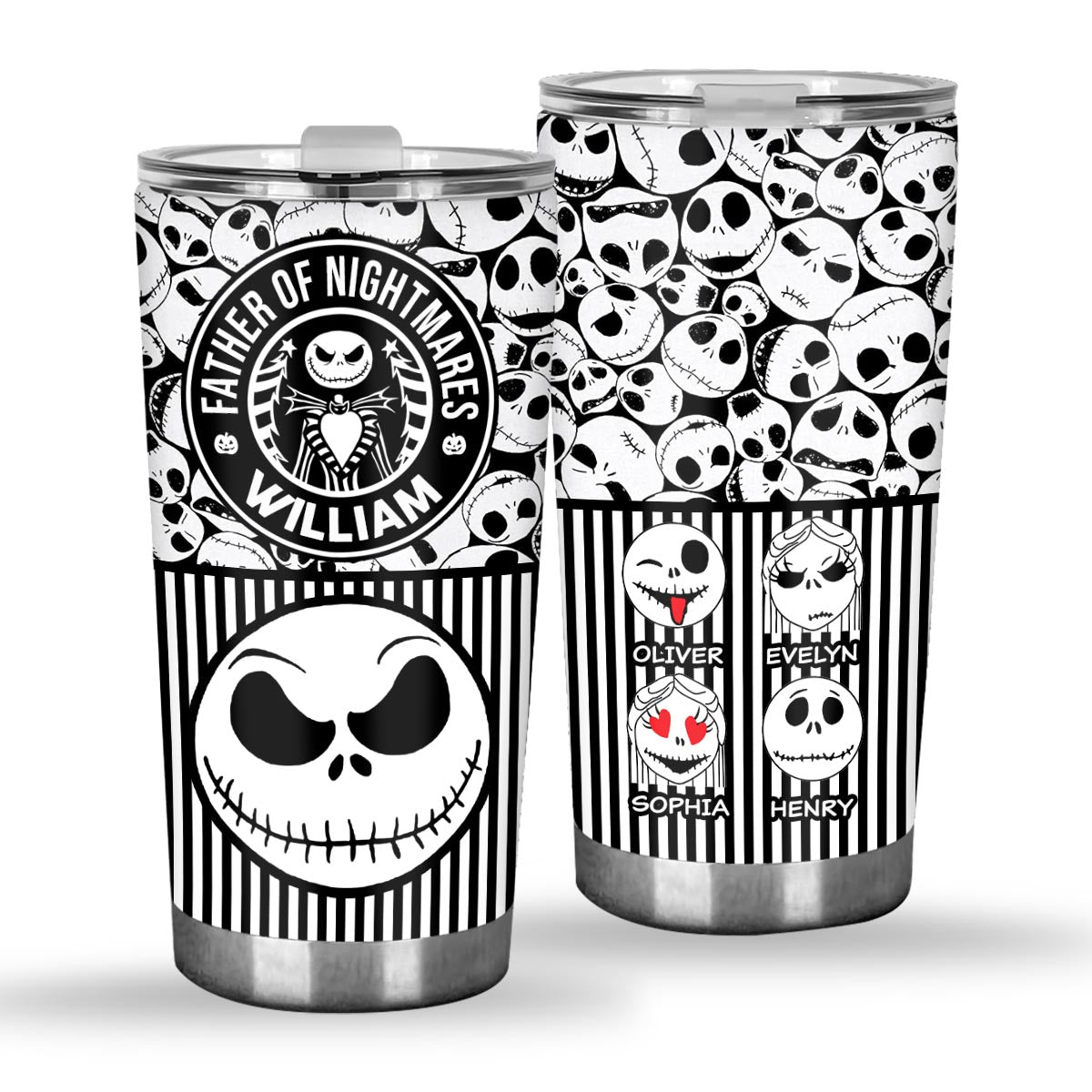 Personalized Nightmare Tumbler Custom Name Gift for Dad