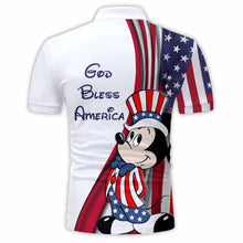 Load image into Gallery viewer, Personalized Independence Day Polo Shirt with Flags for Dad
