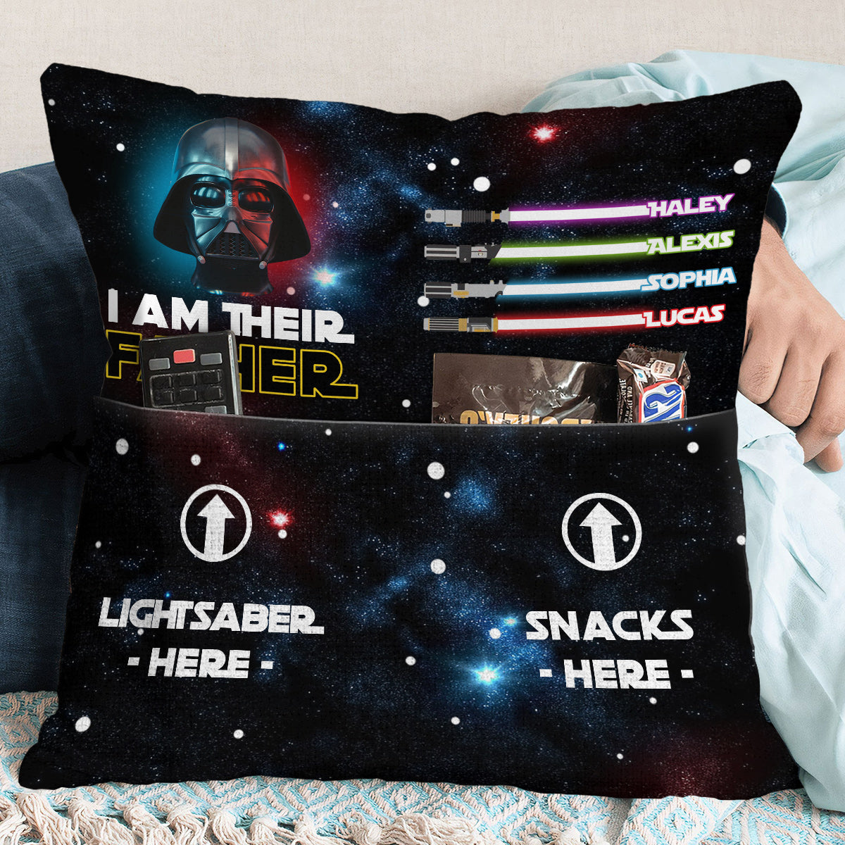 Personalized Pocket Pillow I Am Their Father Star Wars Gift