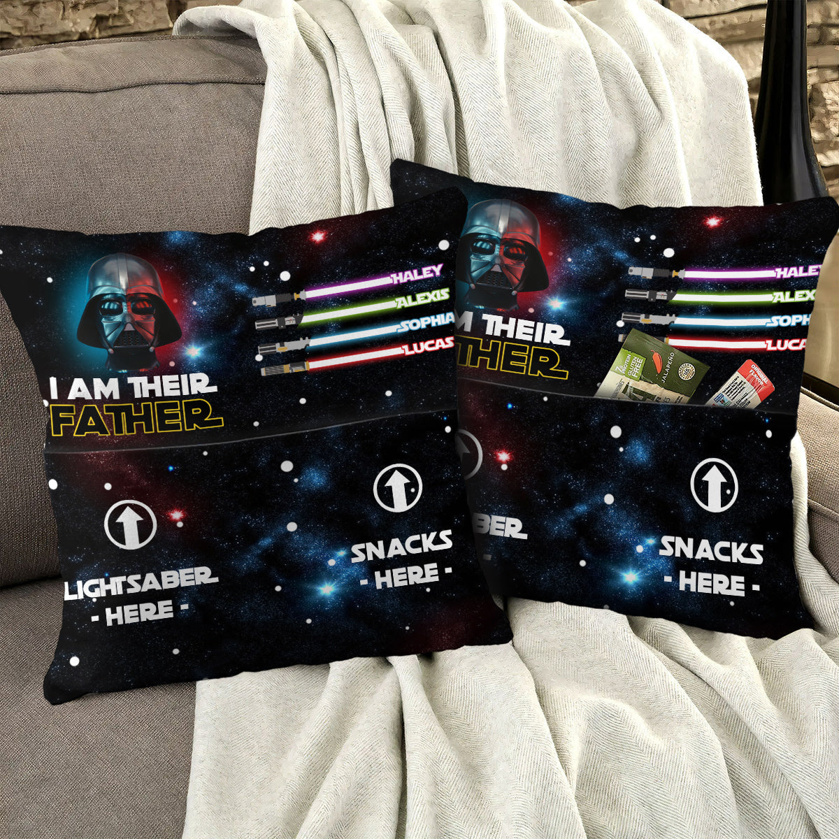 Personalized Pocket Pillow I Am Their Father Star Wars Gift
