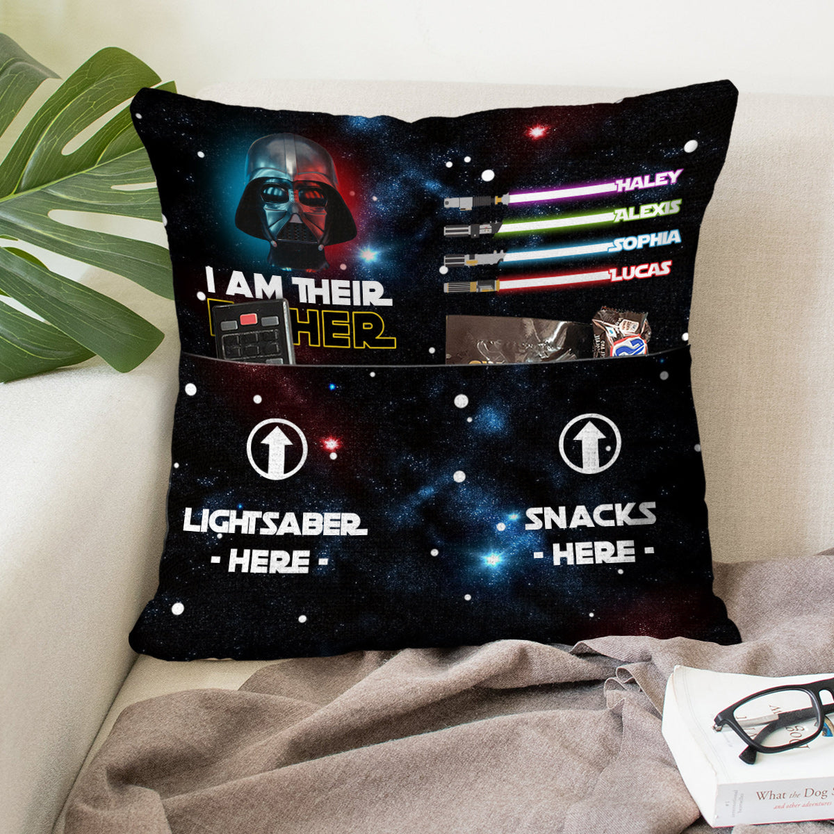 Personalized Pocket Pillow I Am Their Father Star Wars Gift