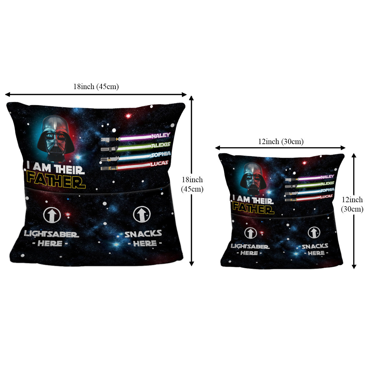 Personalized Pocket Pillow I Am Their Father Star Wars Gift