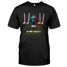 Load image into Gallery viewer, Personalized Best Dad in the Galaxy T-shirt &amp; Hoodie Gift
