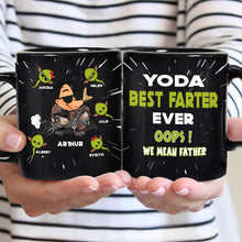 Load image into Gallery viewer, Personalized Yoda Best Farter Mug Custom Name Gift for Dad
