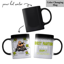 Load image into Gallery viewer, Personalized Yoda Best Farter Mug Custom Name Gift for Dad
