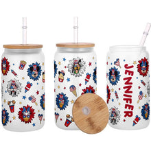 Load image into Gallery viewer, Personalized 16oz Glass Can with Straw &amp; Lid for Mom
