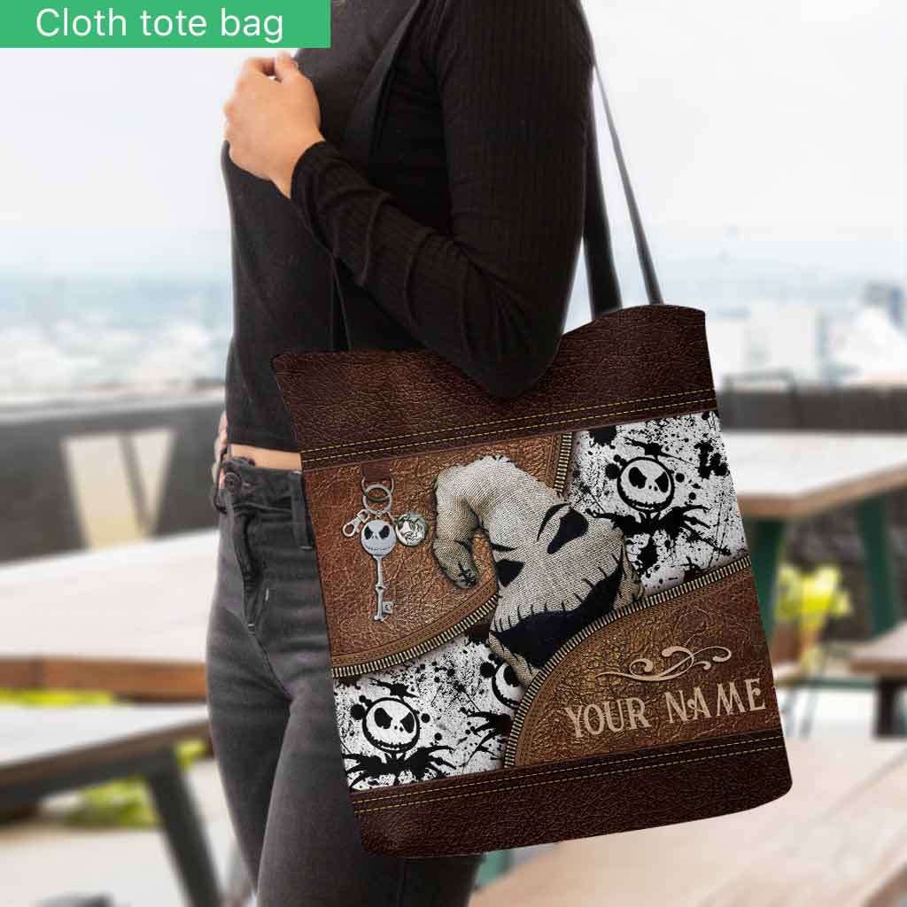 Personalized Nightmare Tote Bag Custom Name Gift for Halloween