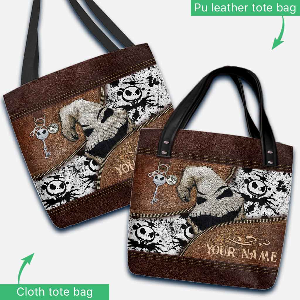 Personalized Nightmare Tote Bag Custom Name Gift for Halloween