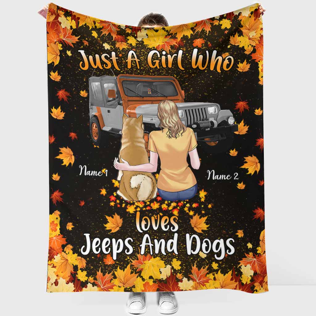 Personalized Cozy Car Blanket Custom Names for Jeep Lovers
