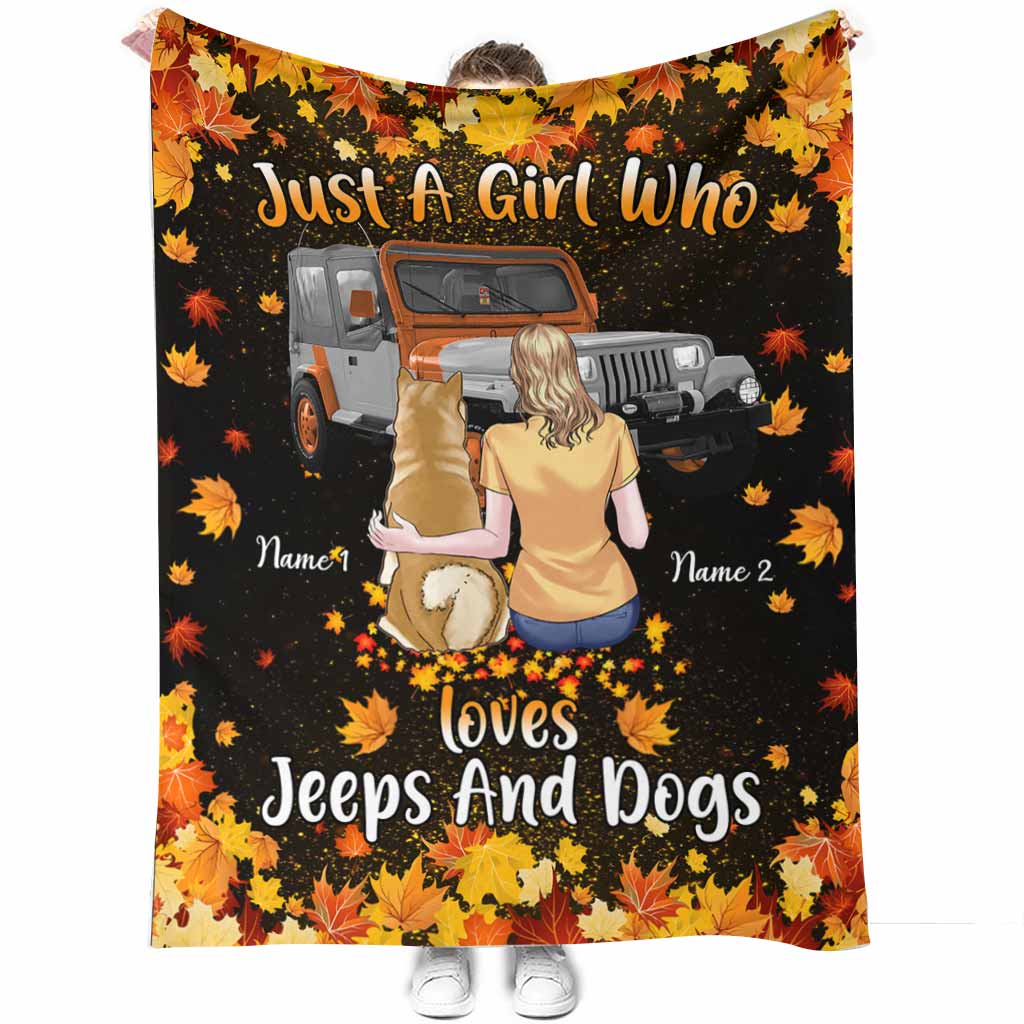 Personalized Cozy Car Blanket Custom Names for Jeep Lovers