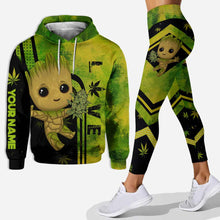 Load image into Gallery viewer, Personalized Weed Hoodie &amp; Leggings Custom Name Gift
