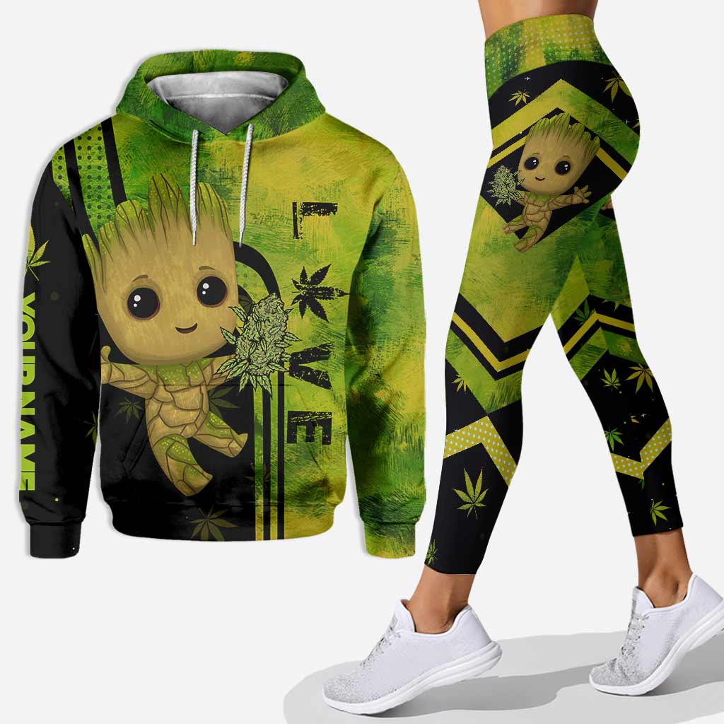 Personalized Weed Hoodie & Leggings Custom Name Gift