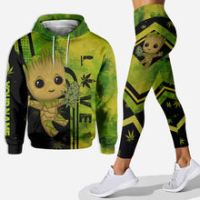 Load image into Gallery viewer, Personalized Weed Hoodie &amp; Leggings Custom Name Gift
