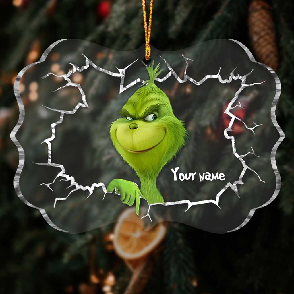 Personalized Grinchmas Ornament Custom Name Acrylic Gift for Christmas