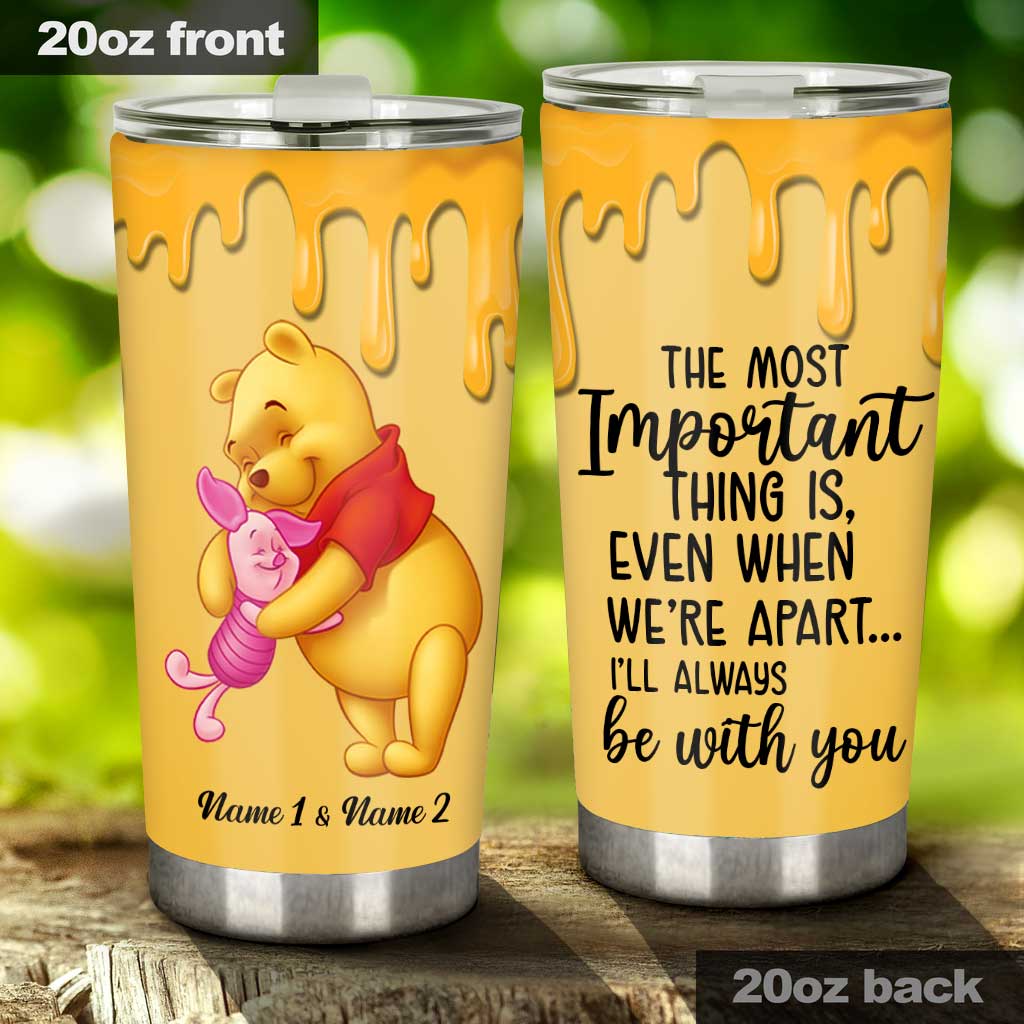 Personalized Winnie the Pooh Tumbler Custom Names Bestie Gift