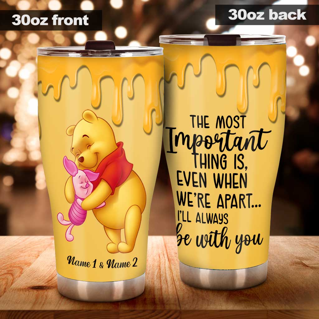 Personalized Winnie the Pooh Tumbler Custom Names Bestie Gift