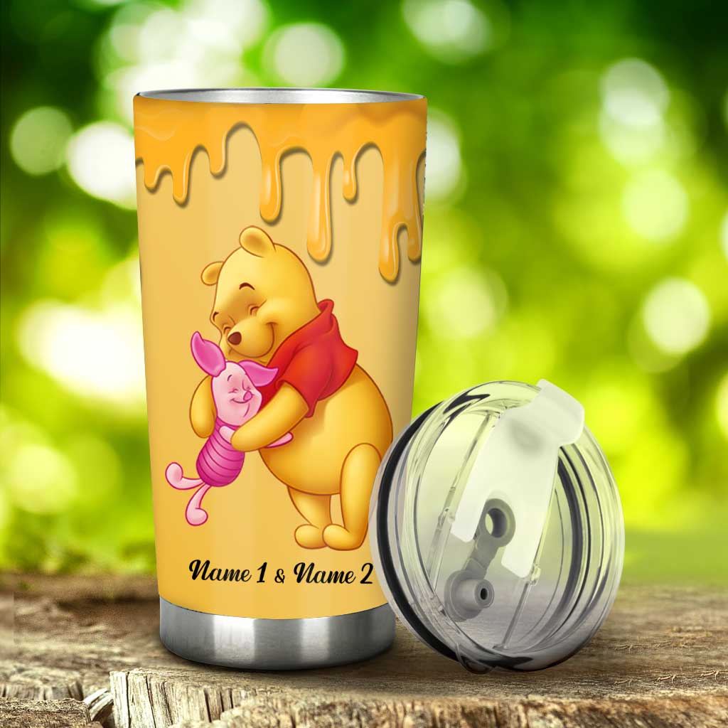 Personalized Winnie the Pooh Tumbler Custom Names Bestie Gift