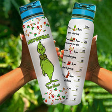 Load image into Gallery viewer, Personalized Water Tracker Bottle Merry Grinchmas Gift for Christmas
