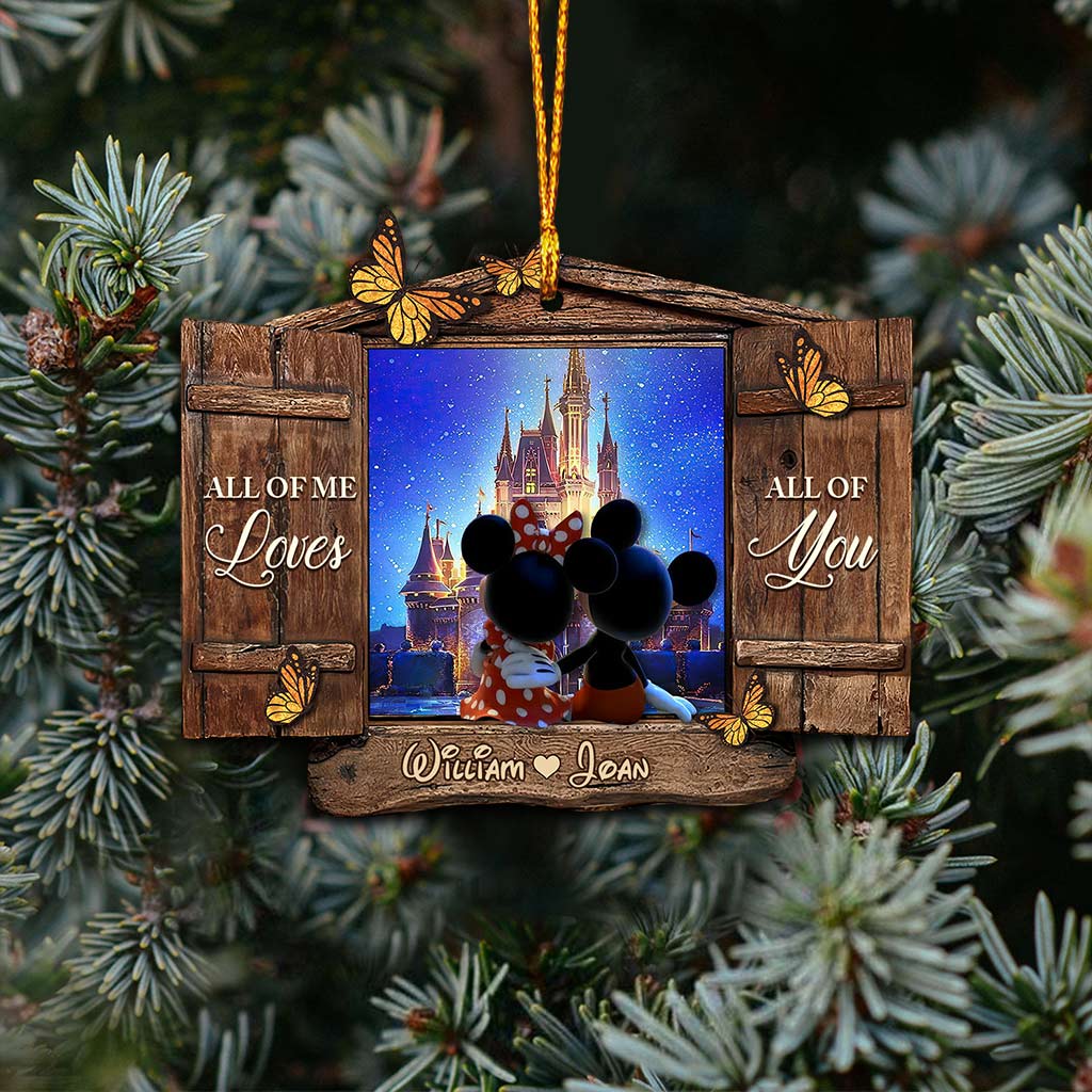Personalized Christmas Mouse Ornament Custom Name Gift