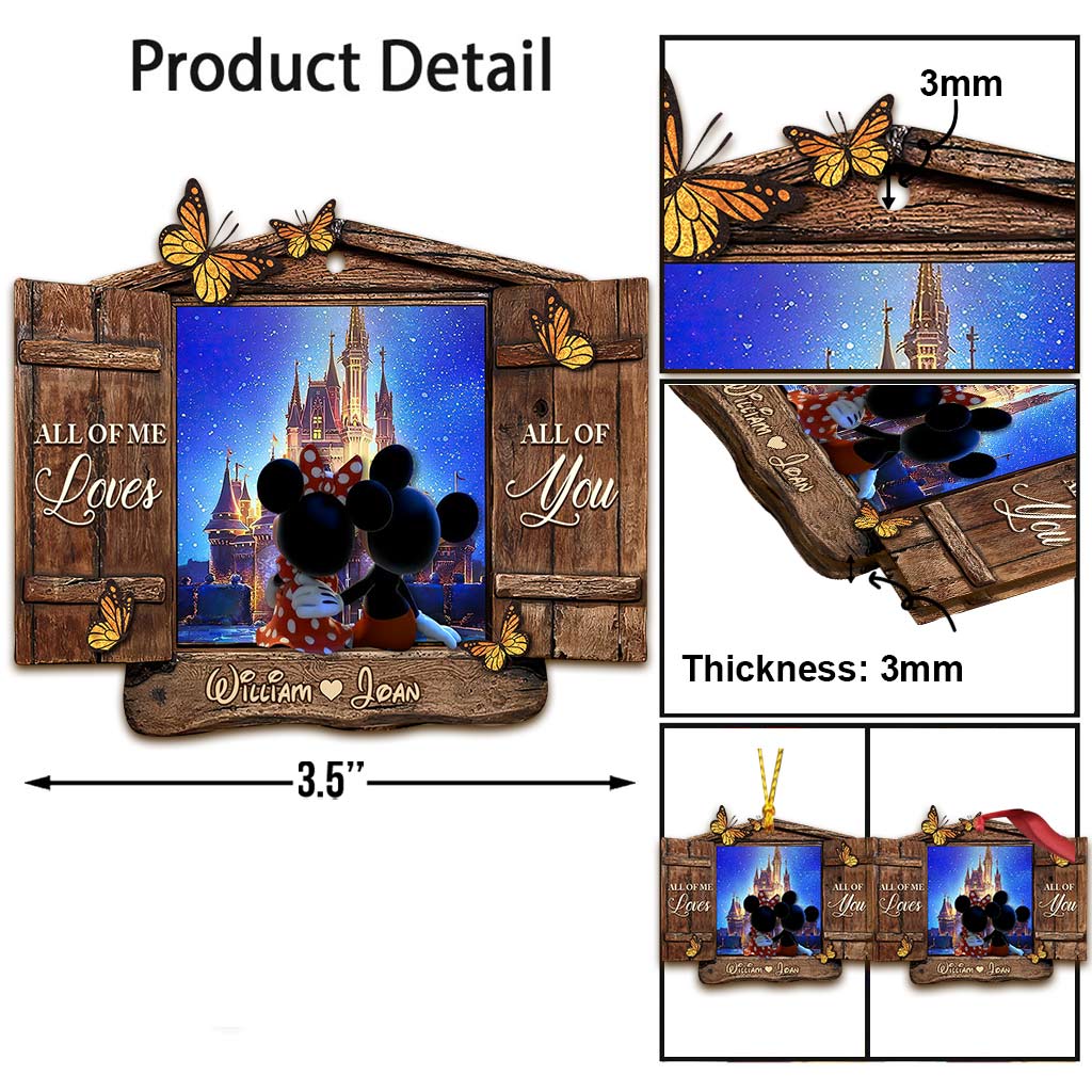 Personalized Christmas Mouse Ornament Custom Name Gift