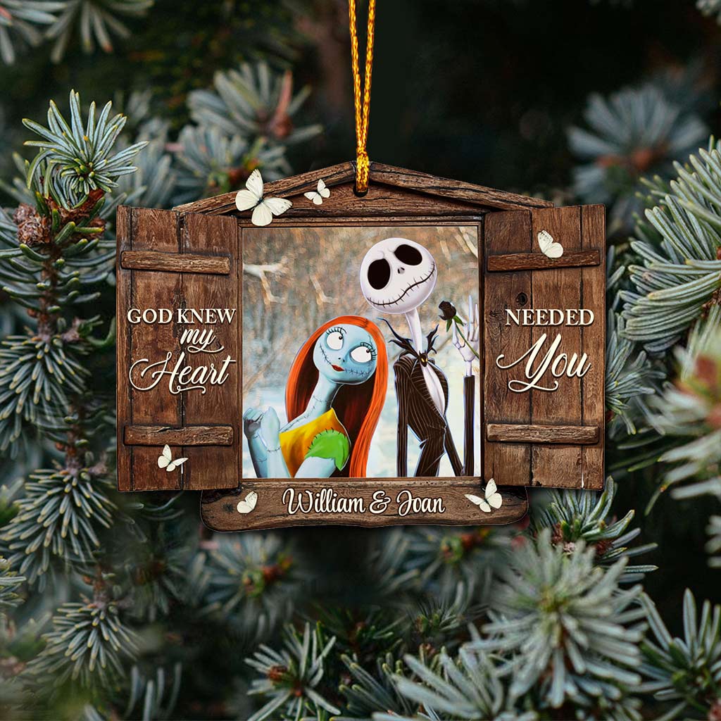 Personalized Christmas Ornament Custom Name God Knew My Heart Gift
