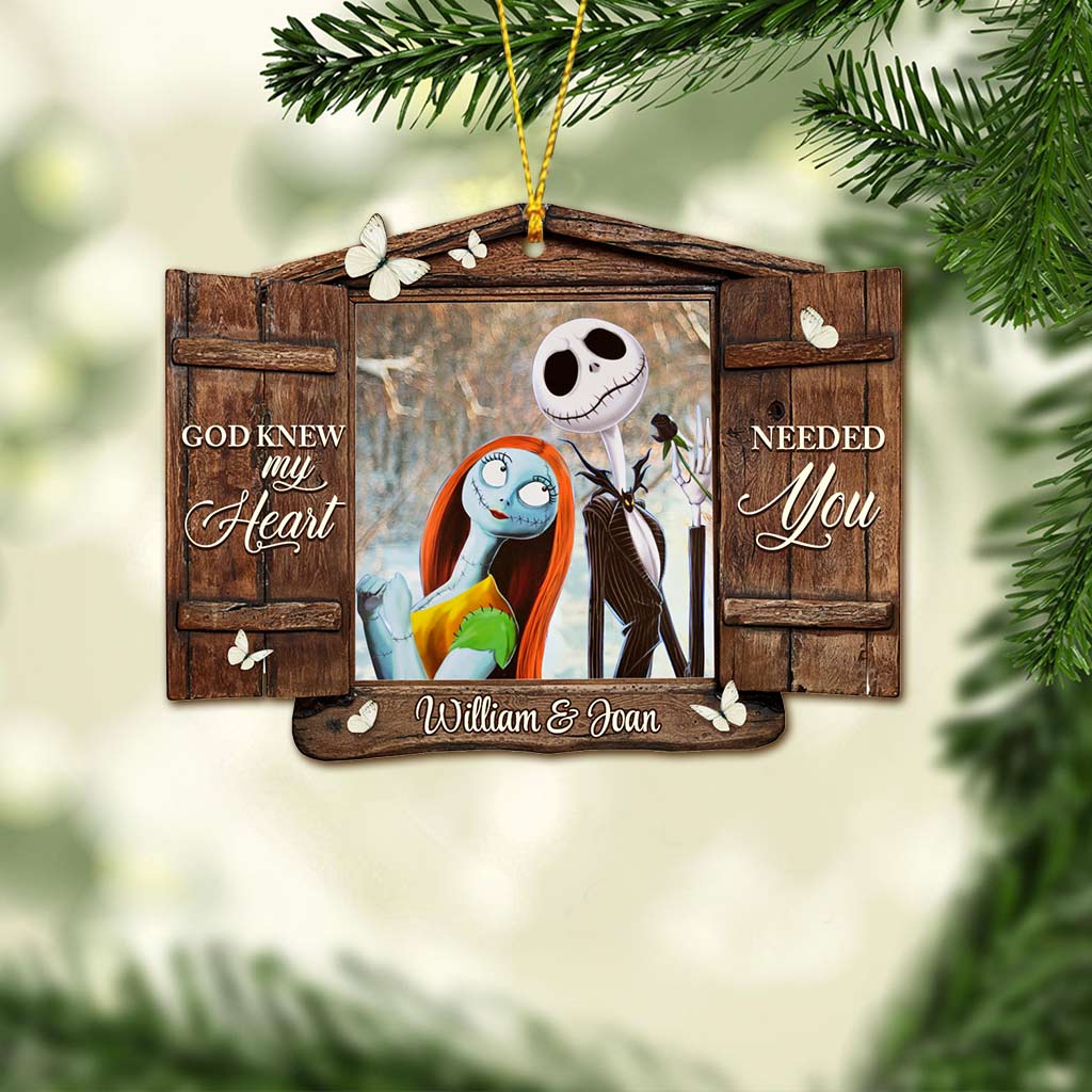 Personalized Christmas Ornament Custom Name God Knew My Heart Gift