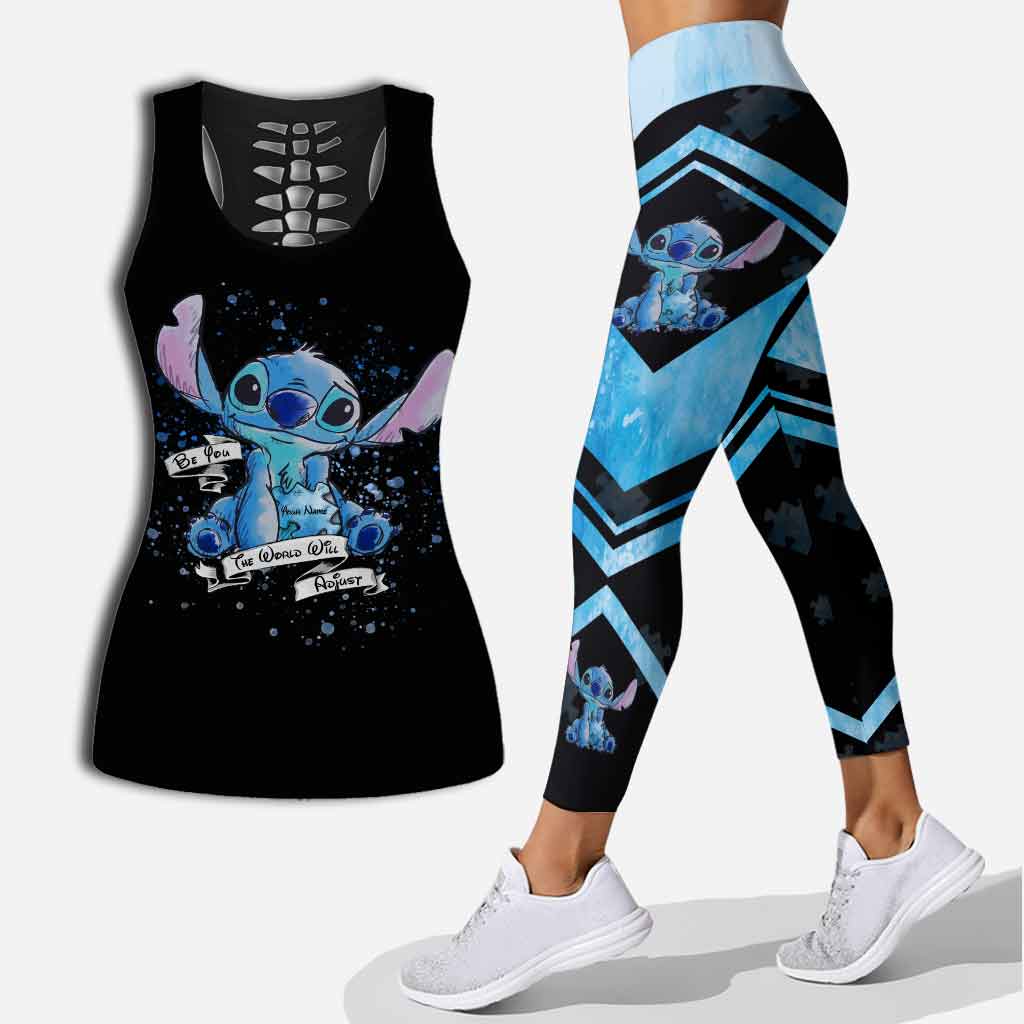 Personalized Autism Awareness Hollow Tank Top & Leggings Set
