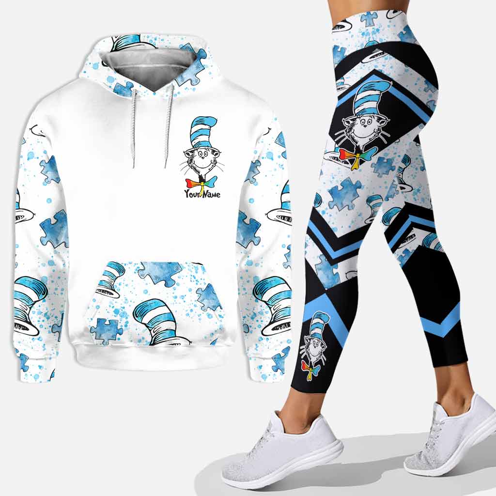 Personalized Autism Awareness Hoodie and Leggings Set for Kids Adults
