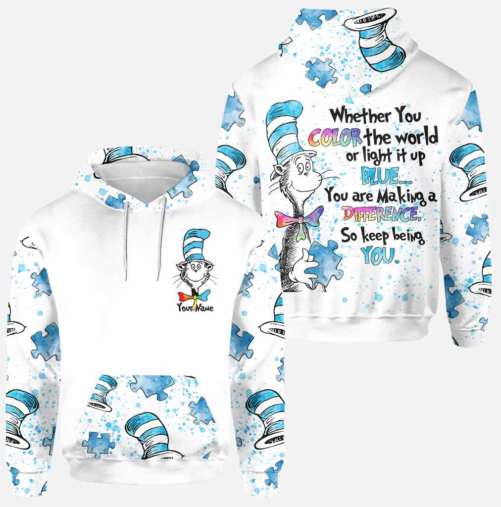 Personalized Autism Awareness Hoodie and Leggings Set for Kids Adults