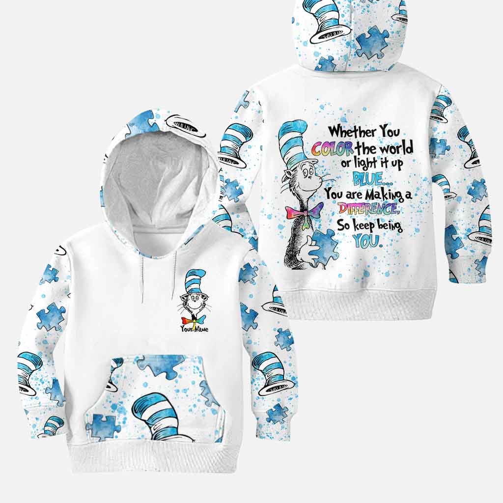 Personalized Autism Awareness Hoodie and Leggings Set for Kids Adults