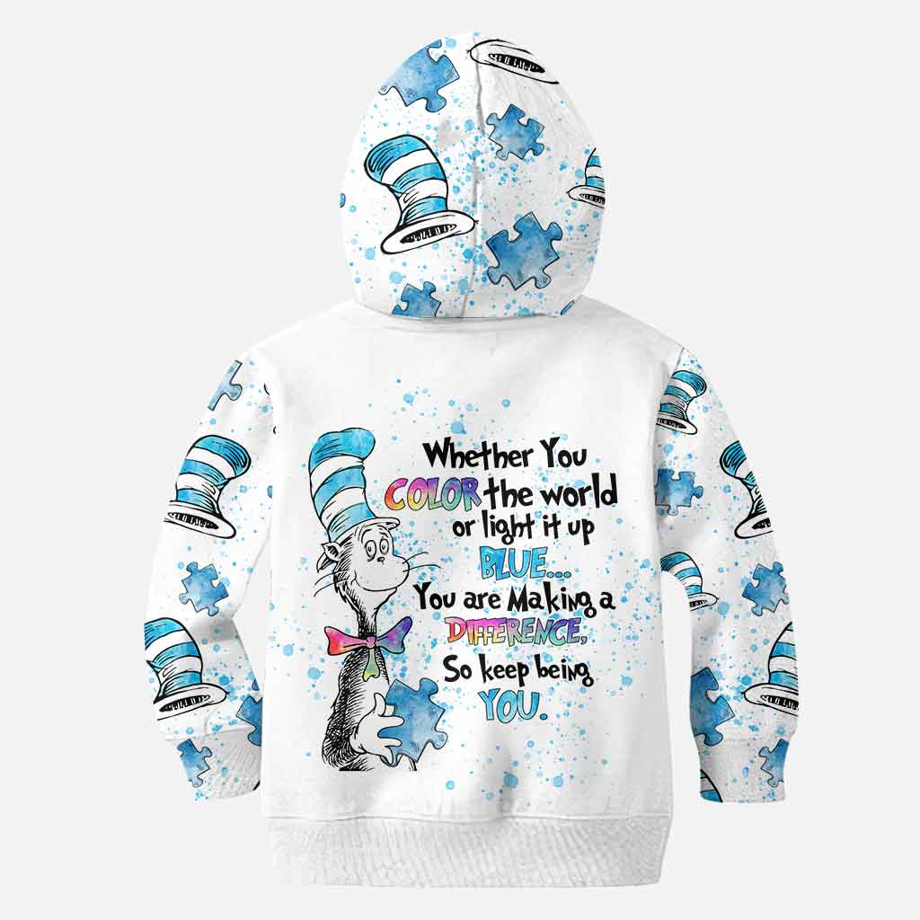 Personalized Autism Awareness Hoodie and Leggings Set for Kids Adults